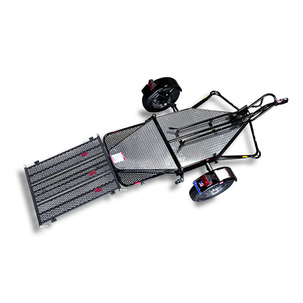 Single Rail Ride-Up Motorcycle Trailer