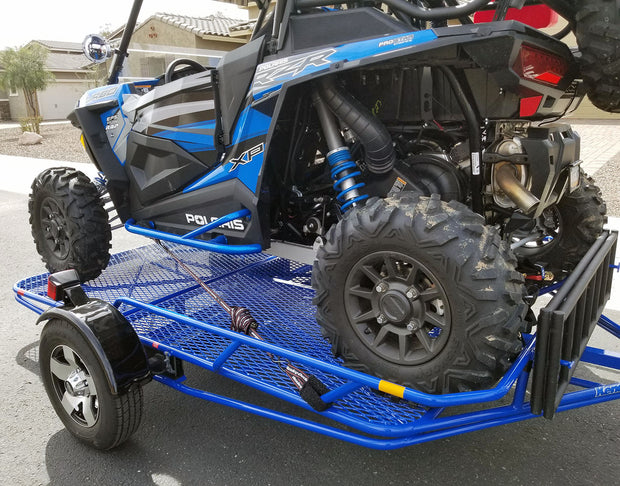Blue UTV Trailer with Polaris RZR